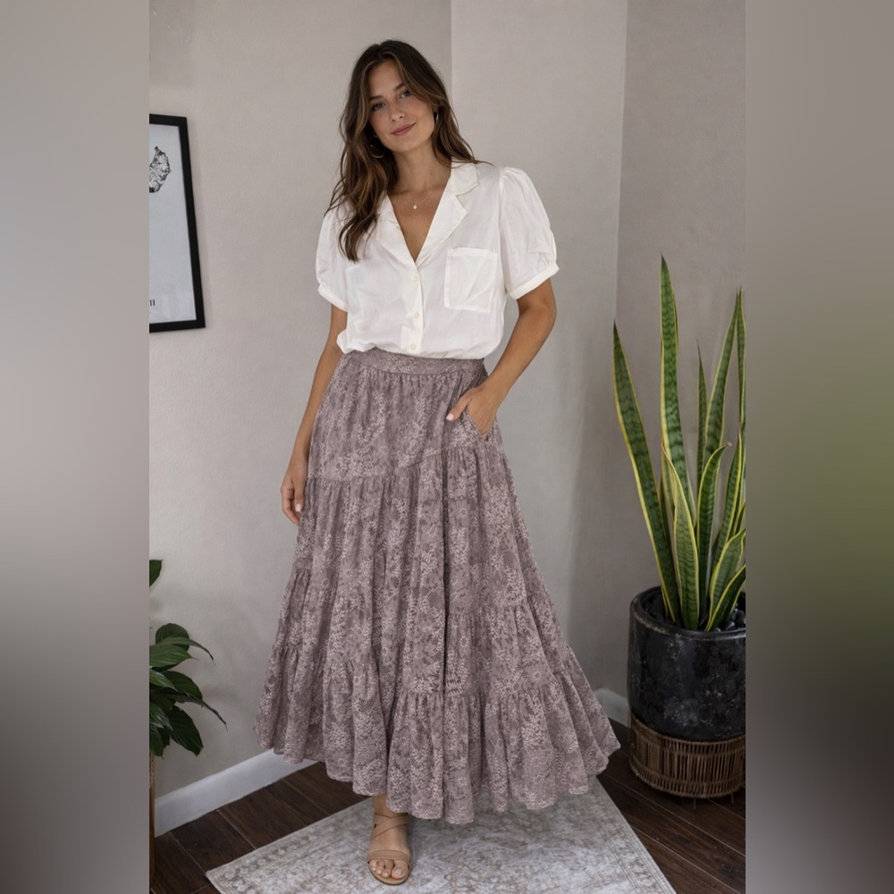 Altar’d State Ruffle Maxi Skirt